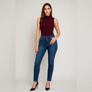 Express Sleeveless Burgundy Bodysuit Size L